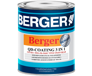 ГРУНТ-ЭМАЛЬ 3 В 1 <br/> QD-COATING по ржавчине <br/>быстросохнущая
