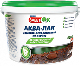 Аква-лак акриловый защитно-декоративный по дереву